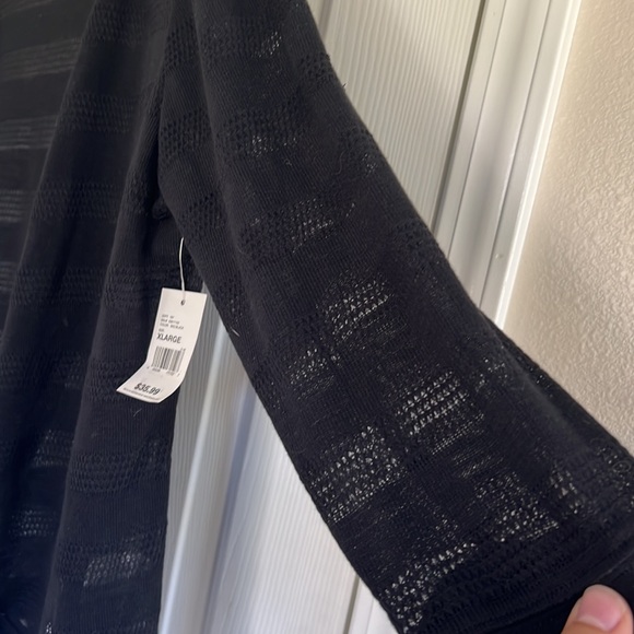 Women’s black open cardigan - Picture 3 of 4